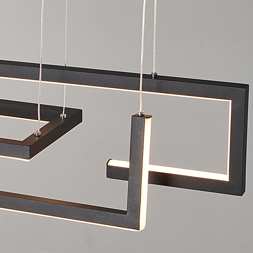 Strips Geometric Led Dimmable With Remote Control Nordic Dining Chandelier Li002745