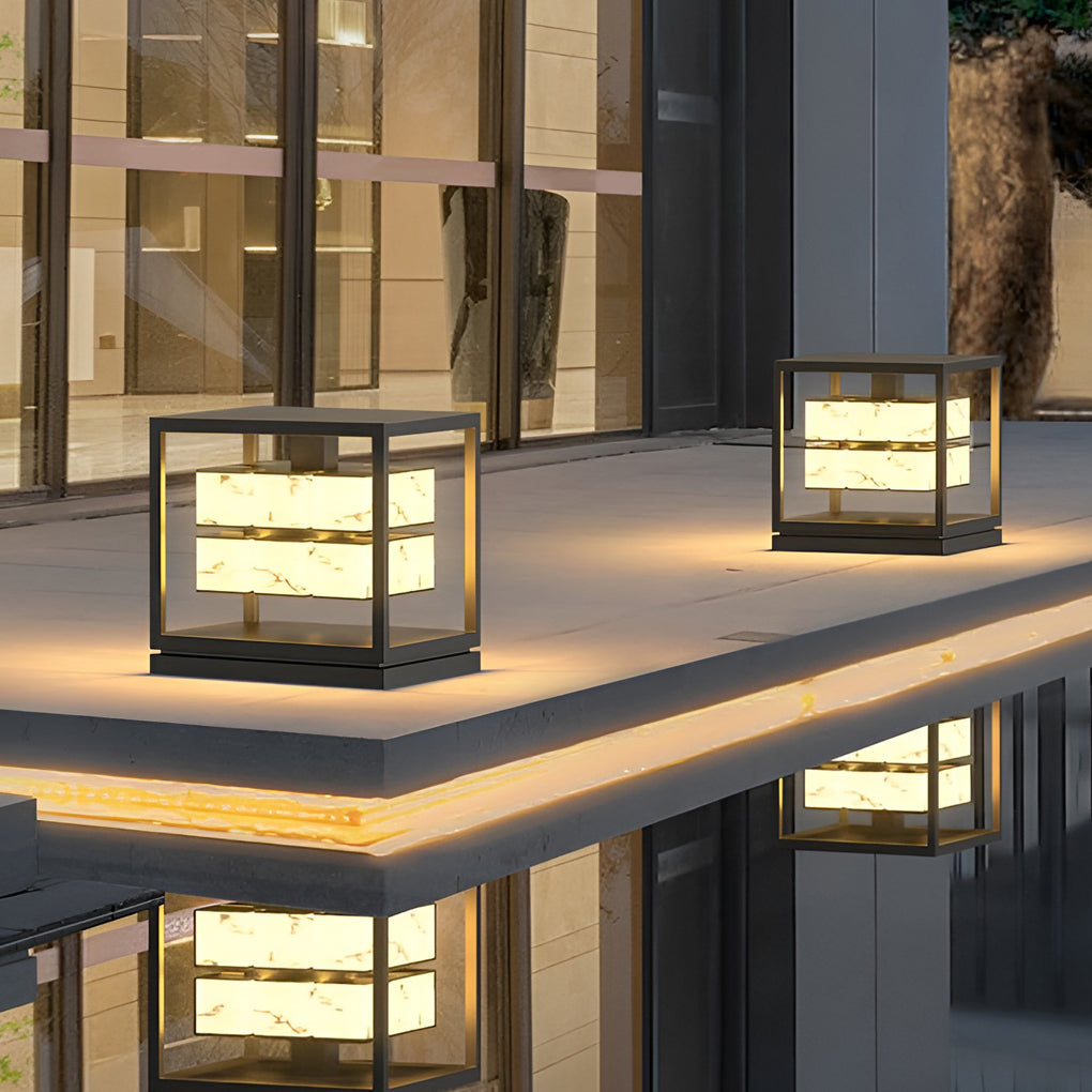 Square Led Waterproof Solar Deck Post Lights
