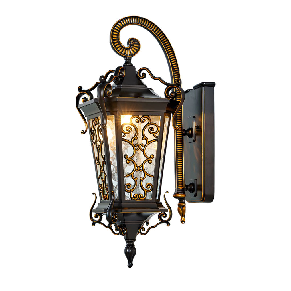 Retro Pattern Outdoor Wall Lamp Ha083047