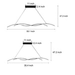 Double Wavy Hanging Ceiling Lamp Ha077473