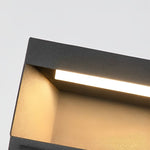 Square Led Hardwired Solar Outdoor Pier Mount Lantern Post Light Black