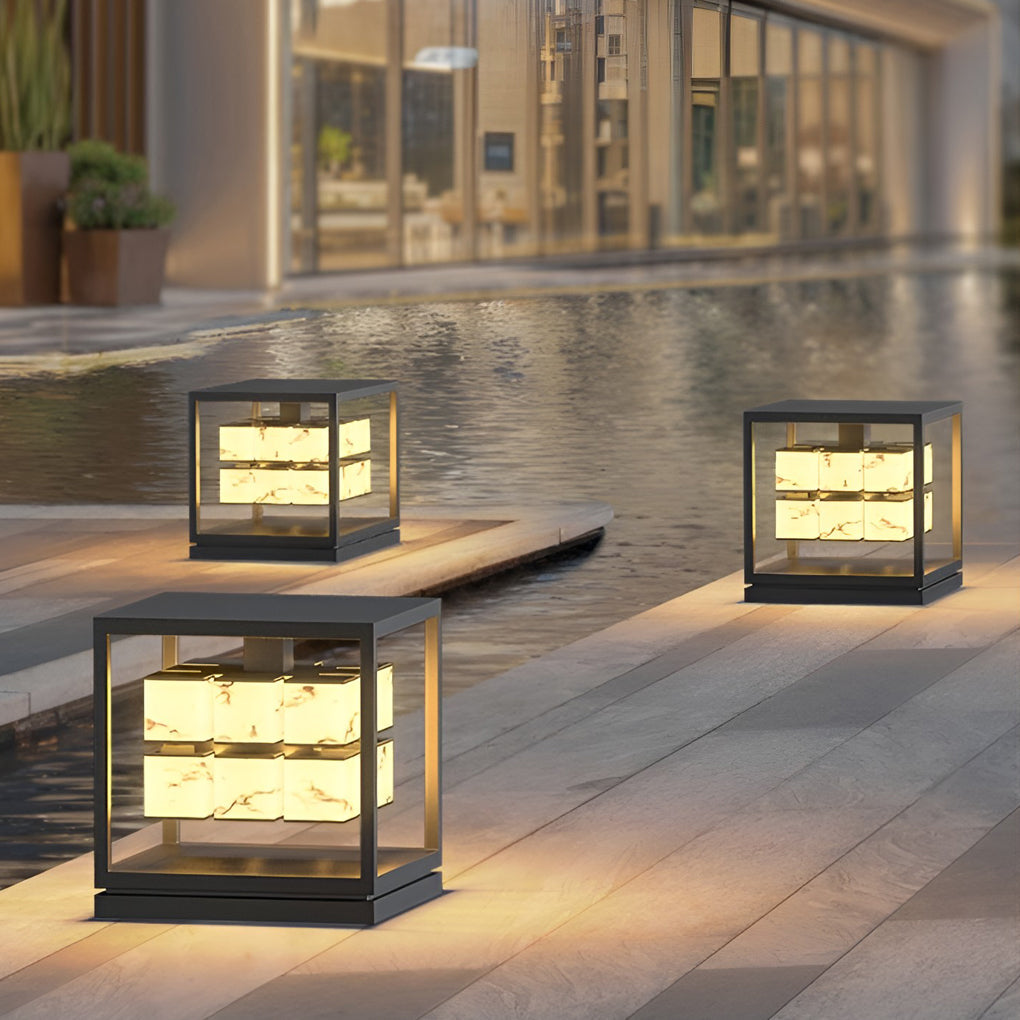 Square Led Waterproof Solar Deck Post Lights