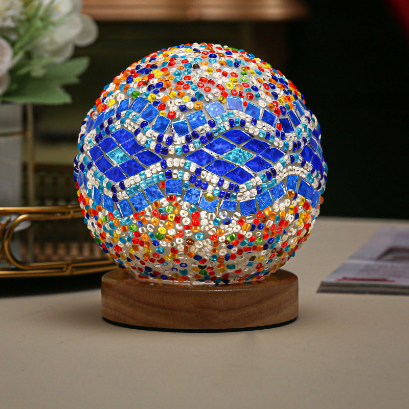 Stained Glass Table Lamp Mosaic Led Lamp
