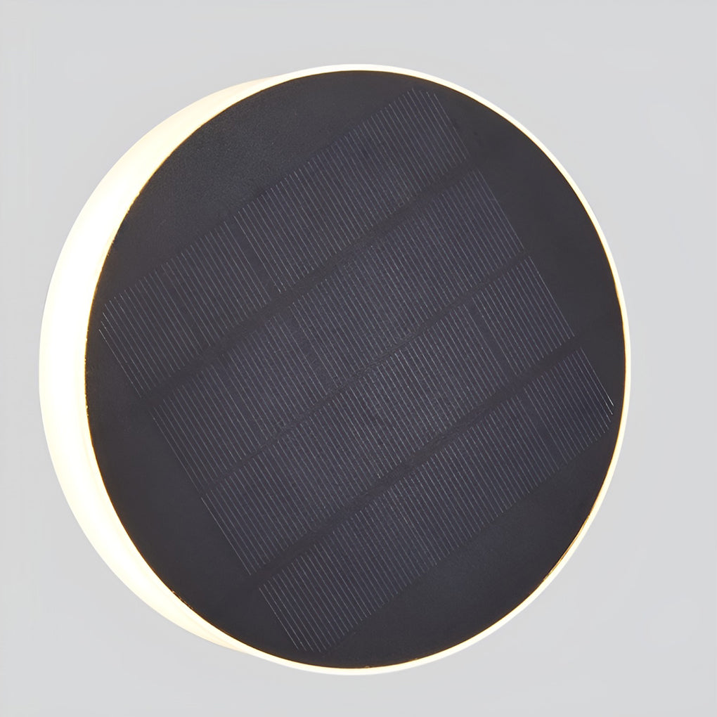 Waterproof Led Outdoor Ground Lawn Deck Recessed Solar Disk Lights Landscape Lighting