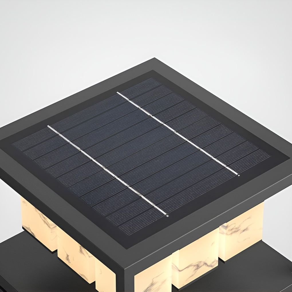 Square Led Waterproof Solar Deck Post Lights