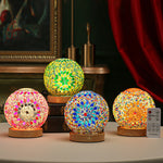 Stained Glass Table Lamp Mosaic Led Lamp