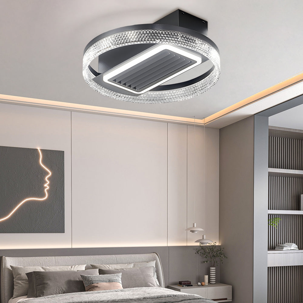 19 7 In Nordic 6 Speeds Bladeless Ceiling Fan With Led Light Remote Control