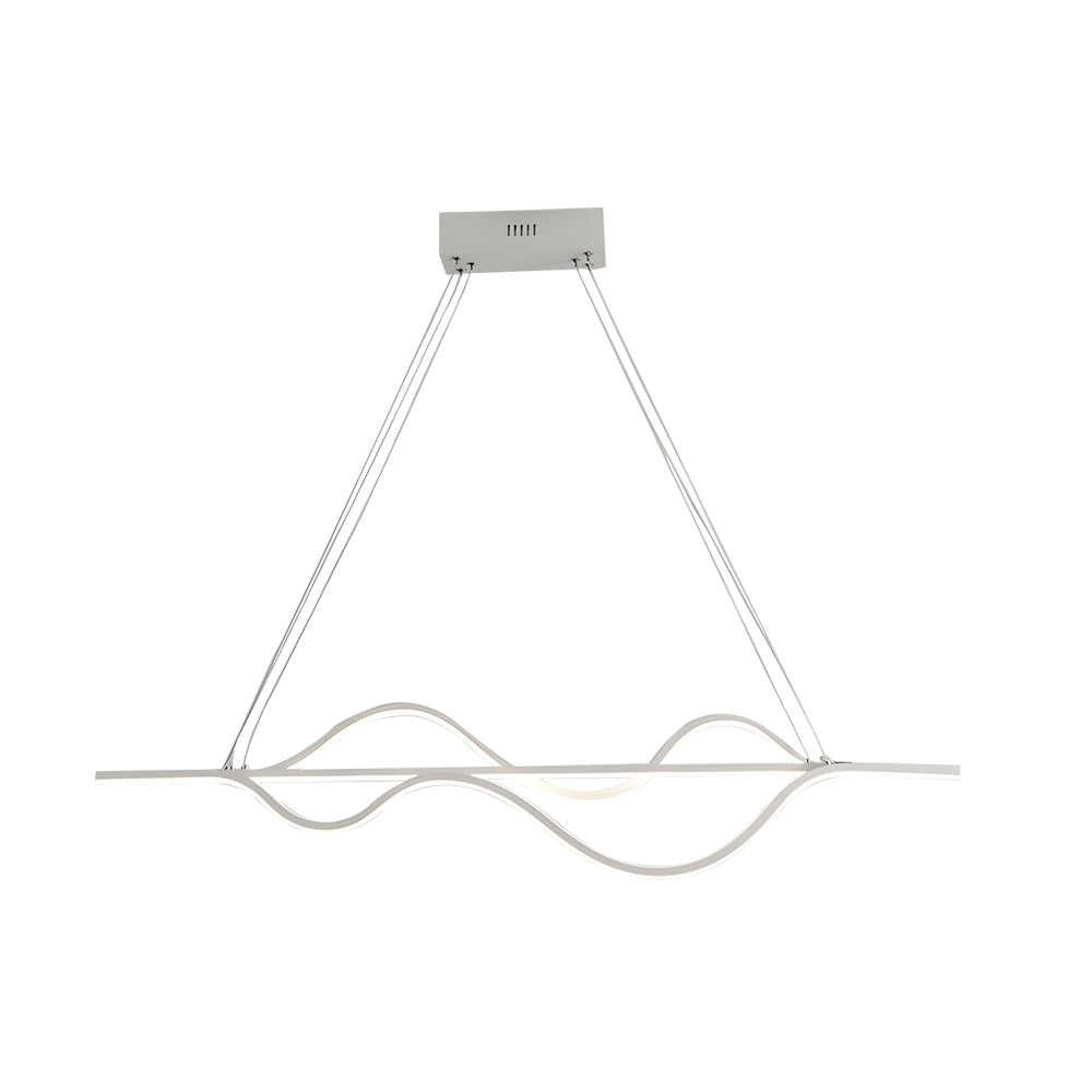 40 Sleek Wave Modern Pendant Light With Dimmable Led