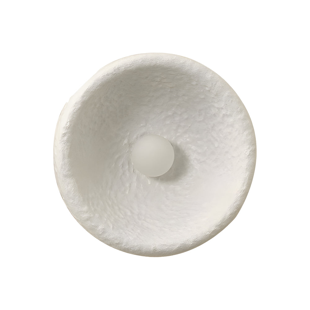 Japanese White Round 1 Light Wall Sconce 3 Sizes