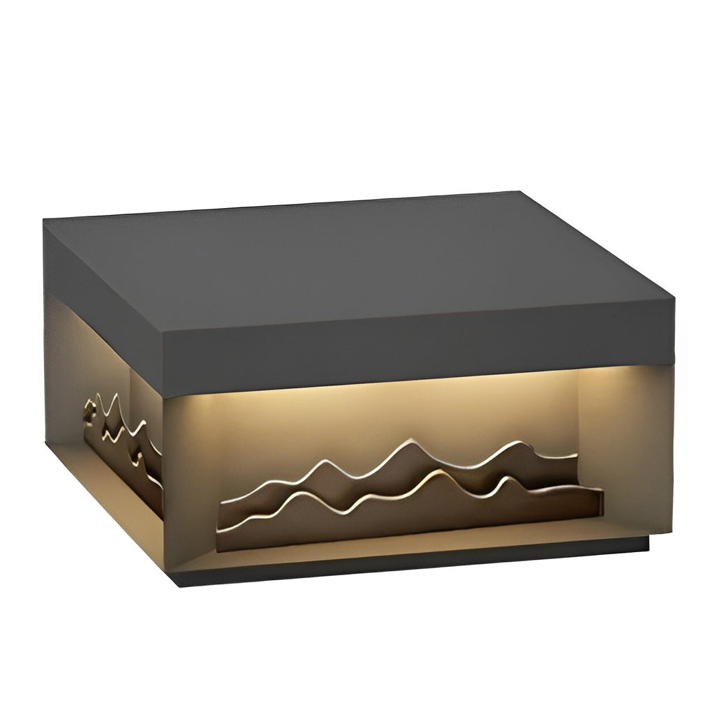 Mountain Scenery Modern Solar Fence Post Lights Li002266