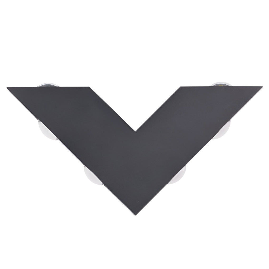 V Shaped Waterproof Led Black Modern Outdoor Wall Lamp