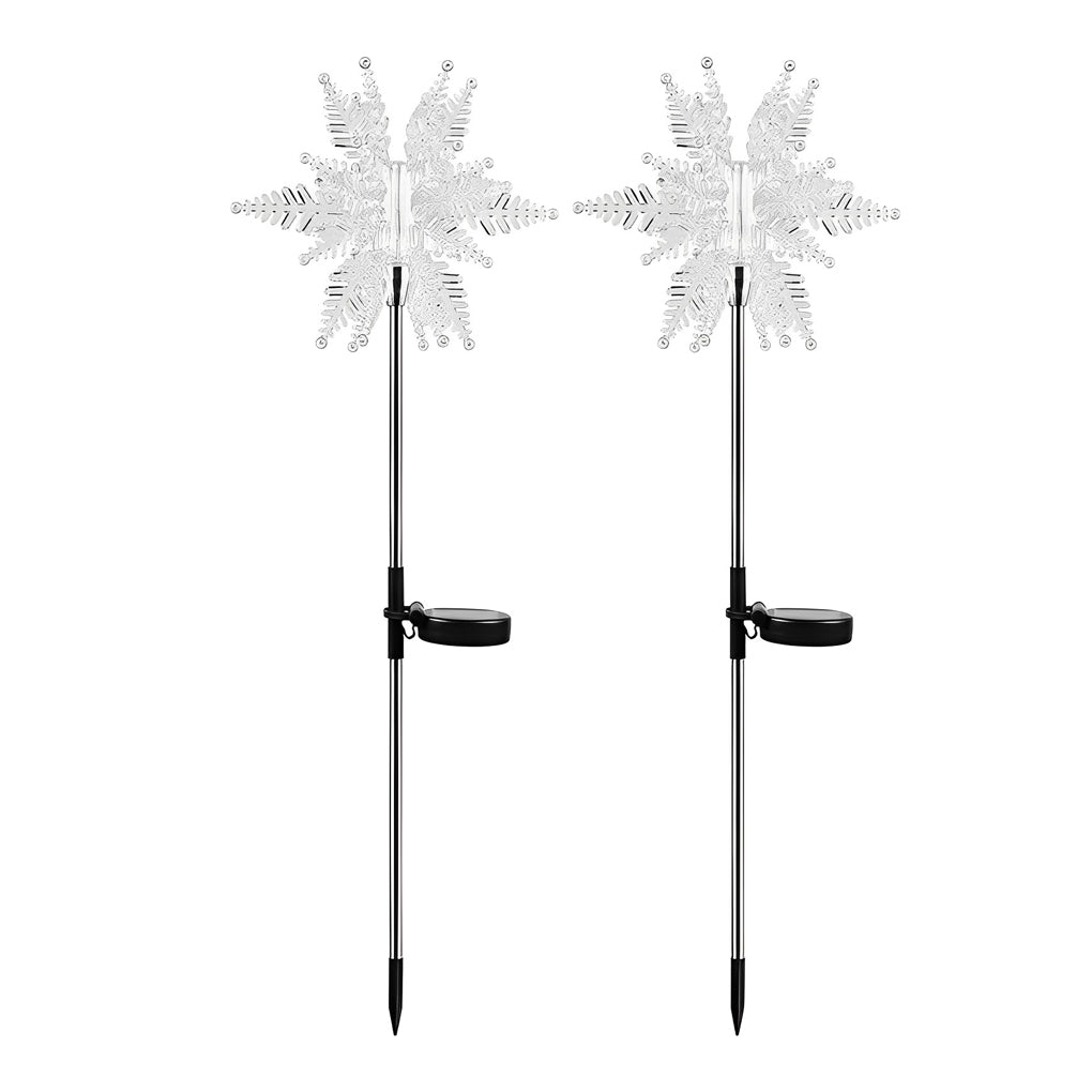 2Pcs Creative Snowflakes Decor Lawn Light Ha080966