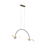 2 4 Light Modern Led Acrylic Seagull Linear Chandelier For Dining