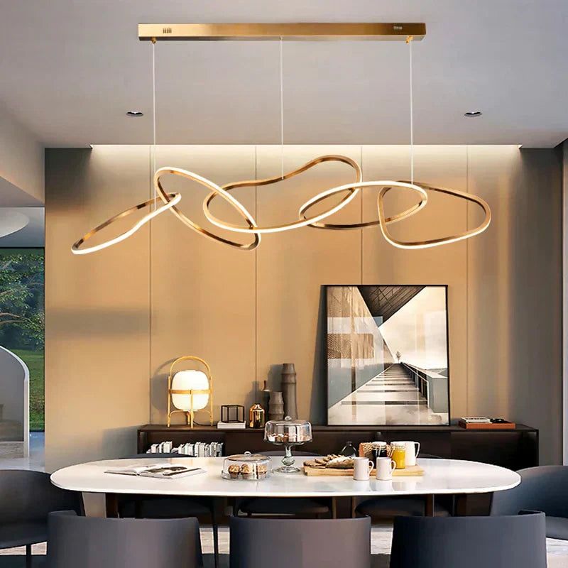 Irregular Chainlink Modern Chandeliers Ha091639