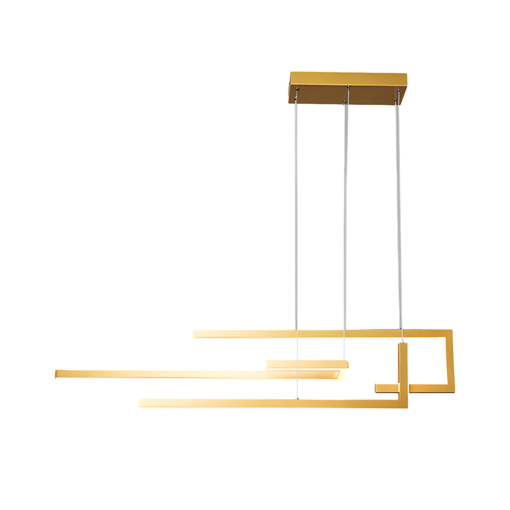 Strips Geometric Led Dimmable With Remote Control Nordic Dining Chandelier Li002745