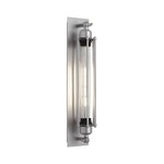 Industrial Vintage Flute Iron 1 Light Wall Lamp Chrome