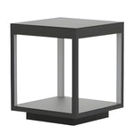 Modern Open Frame Square Led Solar Pier Mounted Outdoor Post Light