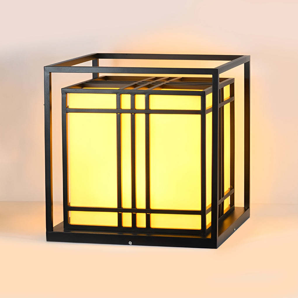 Retro Square Waterproof Outdoor Post Caps Lights