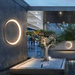 Minimalist Creative Outdoor Round Moon Led Waterproof Exterior Wall Sconces