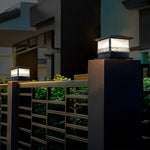 Square Solar Fence Post Lights Ha077384