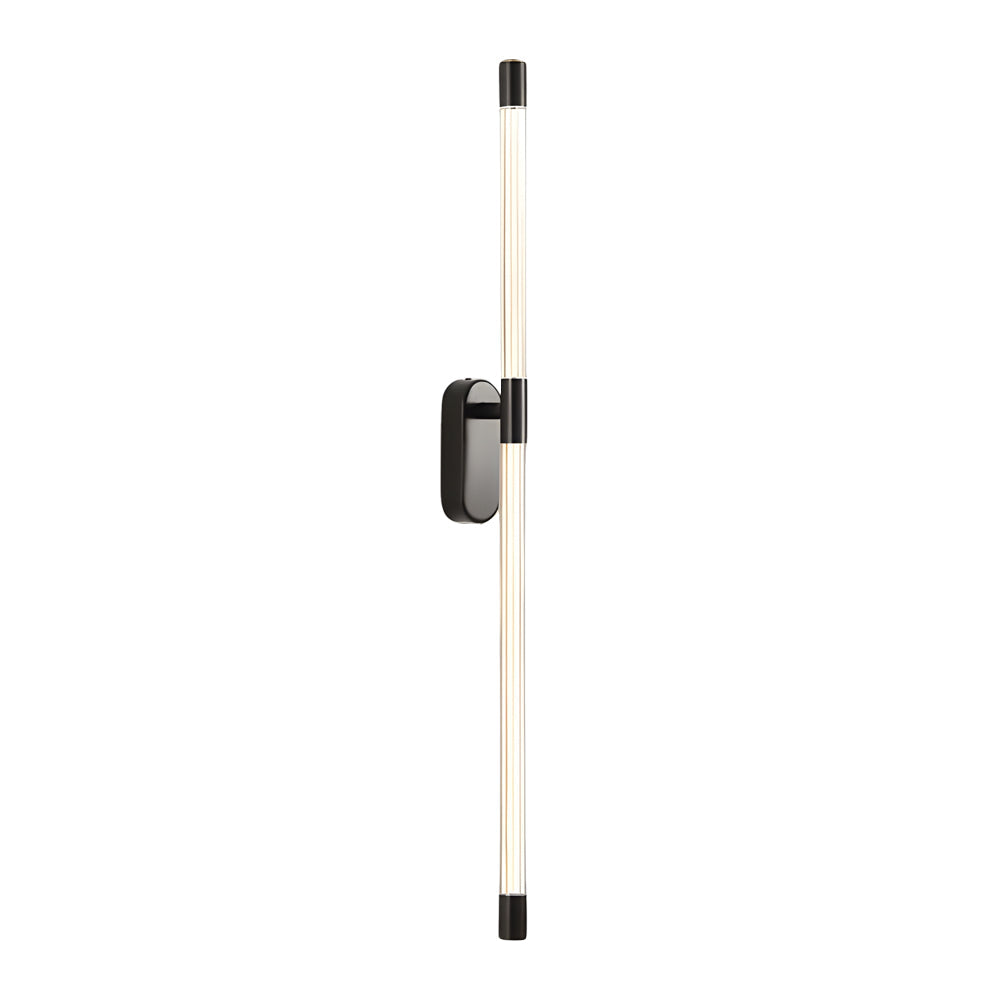 Acrylic Tube Tall Linear Wall Semi Flush Mount Sconce