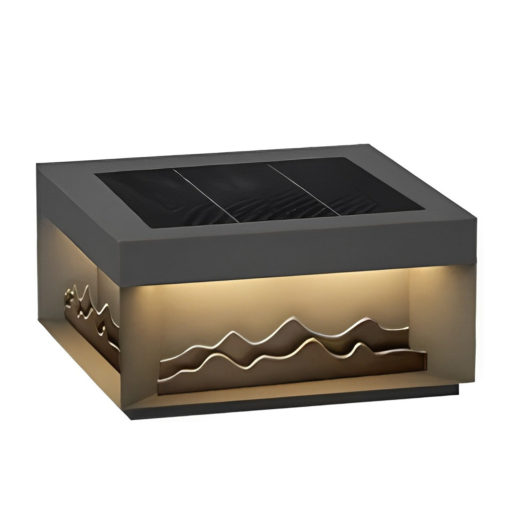 Mountain Scenery Modern Solar Fence Post Lights Li002266