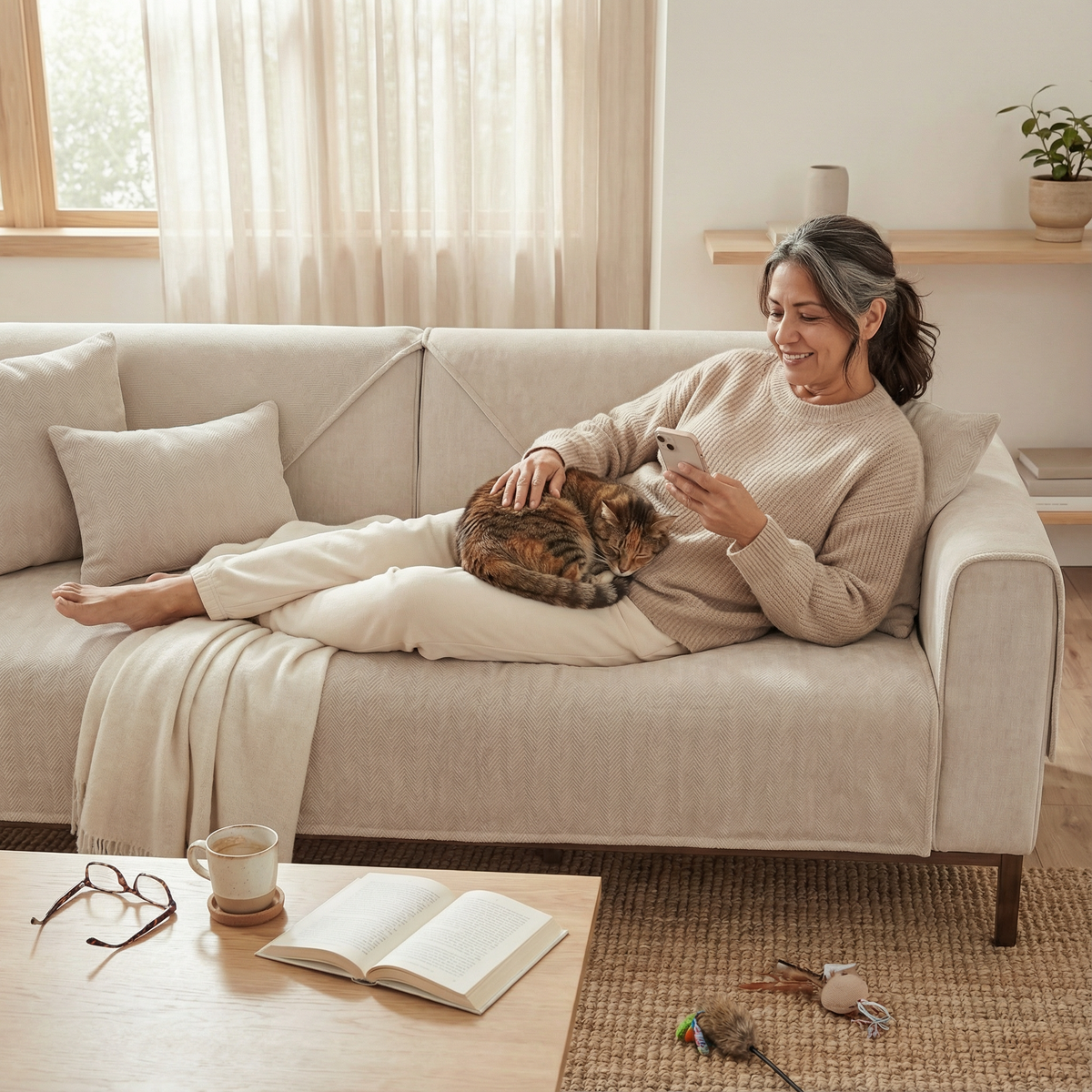 TheCarGoods Premium Chenille Herringbone Sofa & Couch Cover