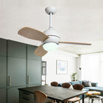 36 Inches Nordic Minimalist Led Remote Control Ceiling Fan Light For Living Room Dining Room