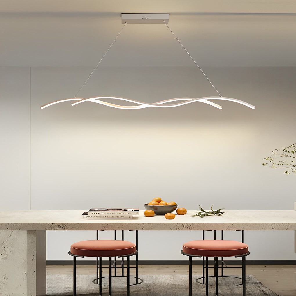 Double Wavy Hanging Ceiling Lamp Ha077473