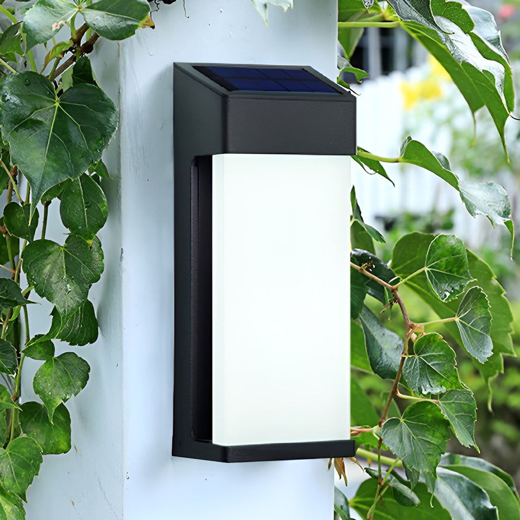 Rectangular Led Outdoor Solar Sconce Light