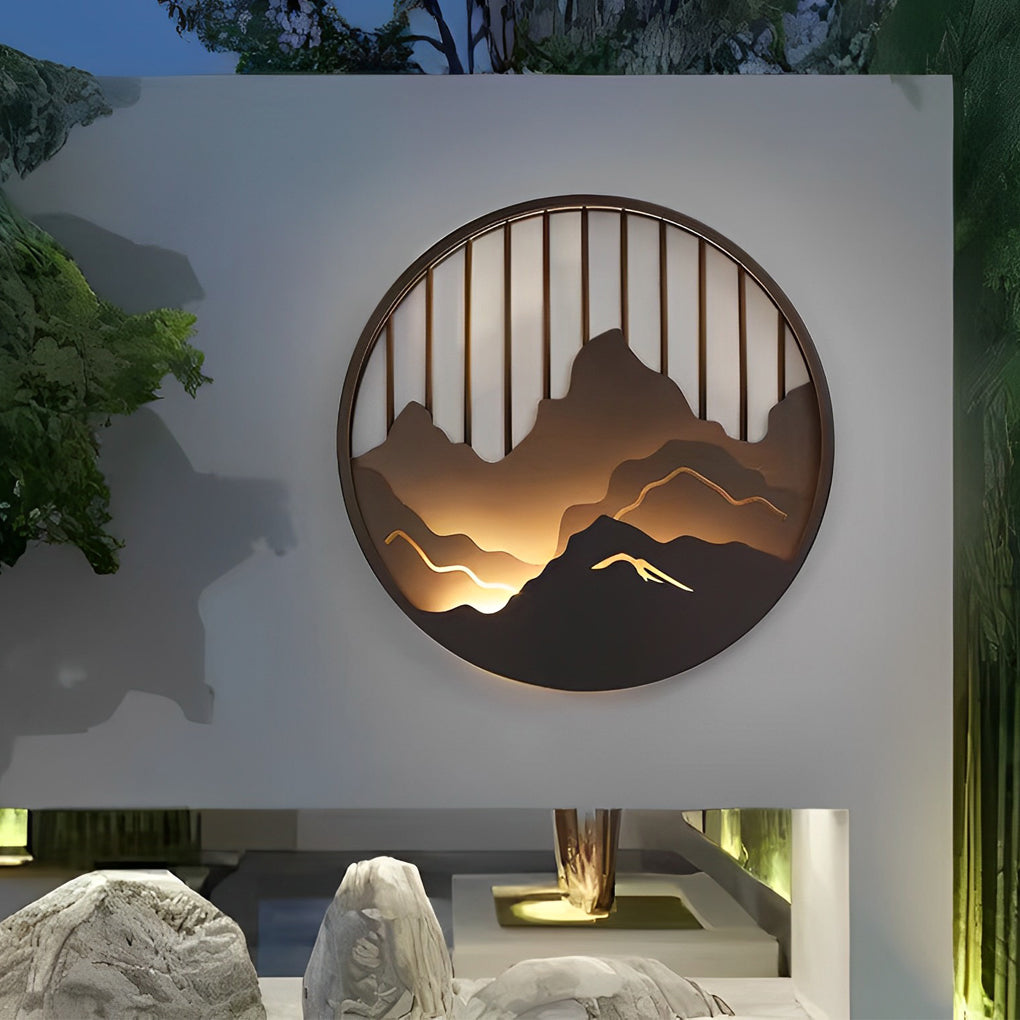 Round Outdoor Wall Sconce Li002418