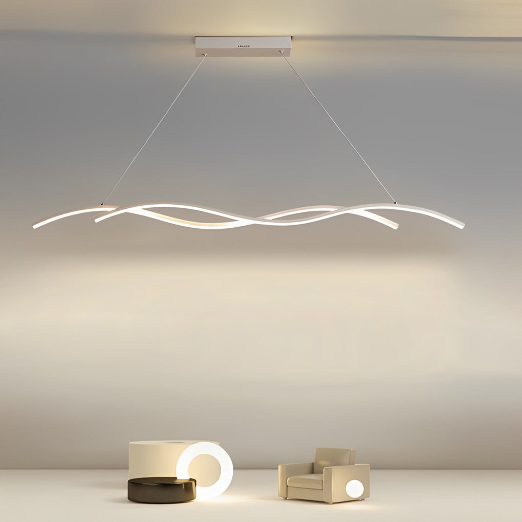 Double Wavy Hanging Ceiling Lamp Ha077473