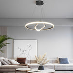 Round Oval Led Black Chandelier Li002236