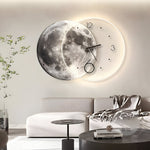 Moon Lunar Wall Clock Usb Remote Control Power Bank Led Wall Painting Lamp Li002757