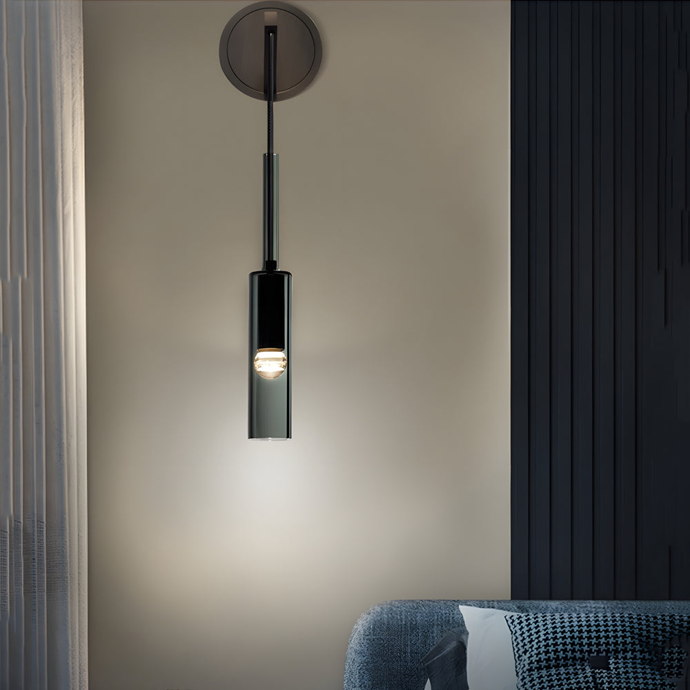 Nordic Copper Finish Wall Lights With Suspending Cord Stairway Wall Mounted Sconce