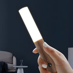 Wood Stick Motion Sensor Night Light Usb Portable Magnetic Wall Lamp