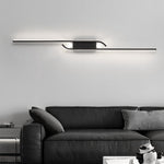 Minimalist Long Strip Aluminum Led Black Nordic Wall Lights Indoor