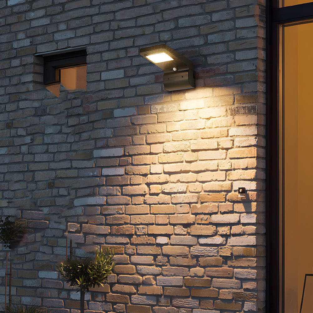 Outdoor Black Led Solar Wall Lights