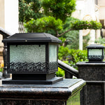 Square Solar Fence Post Lights Ha077384