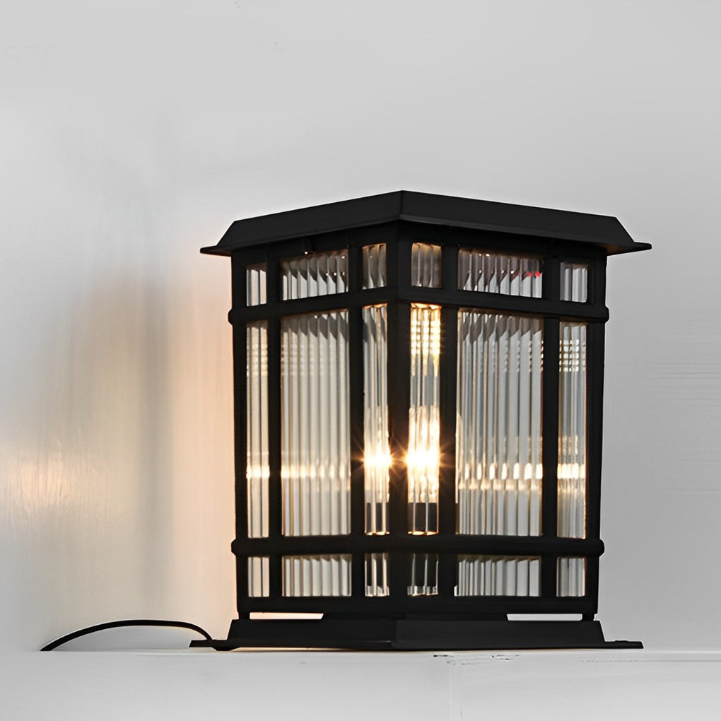 Retro Glass Modern Solar Fence Post Lights Li002318