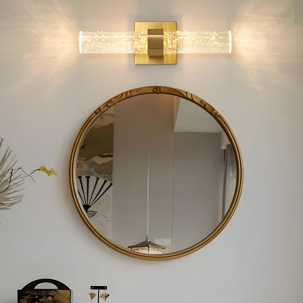 Long Strip Bubbles Crystal Shade Led Up Down Lighting Modern Wall Lamp