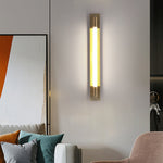 19 68 Acrylic Tube 1 Light Led Wall Lights Indoor Black Gold Chrome Base