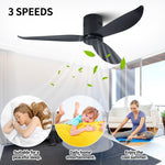52in-low-profile-black-flush-mount-ceiling-fan-no-light