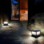 Square Solar Fence Post Lights Ha077384