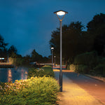 Black Led Solar Lamp Post And Pole Street Lights