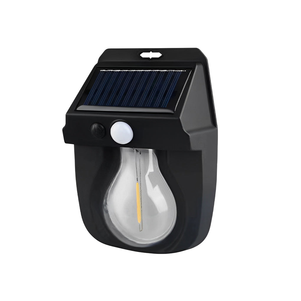Tungsten Bulb Solar Wall Lanterns Dusk To Dawn Motion Senor Lighting
