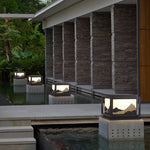 Square Mountain Scenery Solar Post Caps Lights Li002154