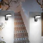 Black Motion Sensor Outdoor Wall Light Rotatable