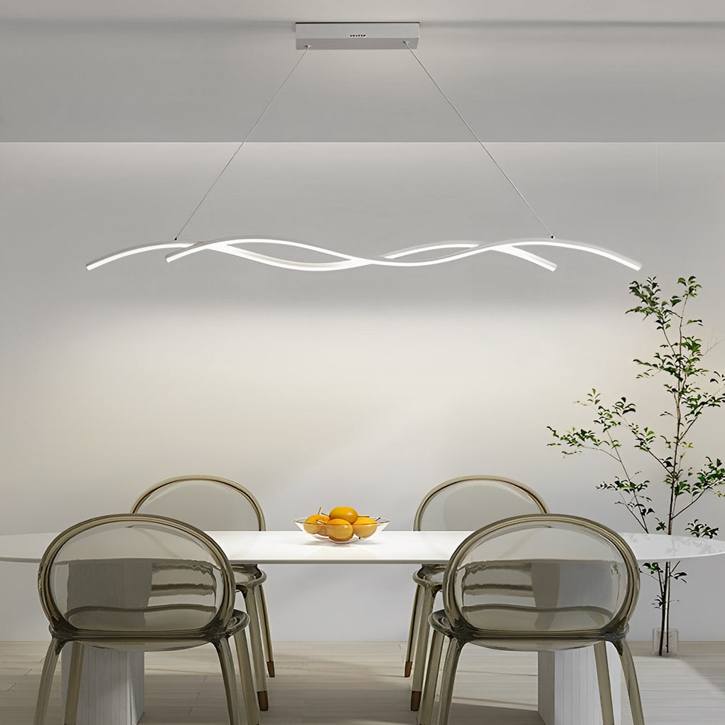 Double Wavy Hanging Ceiling Lamp Ha077473