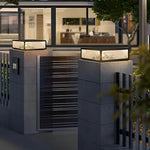 Modern Outdoor Solar Fence Post Light Ha080597